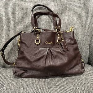 Coach should bag with crossbody strap